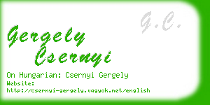 gergely csernyi business card